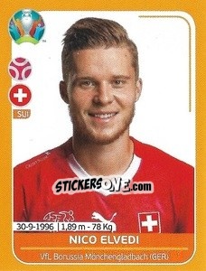 Sticker Nico Elvedi - UEFA Euro 2020 Preview. 528 stickers version n. SUI10 - Panini