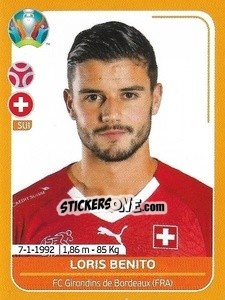 Sticker Loris Benito - UEFA Euro 2020 Preview. 528 stickers version n. SUI12 - Panini