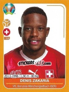 Sticker Denis Zakaria - UEFA Euro 2020 Preview. 528 stickers version n. SUI15 - Panini