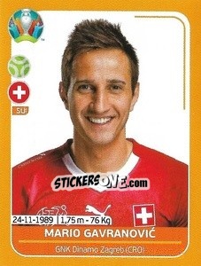 Sticker Mario Gavranovic - UEFA Euro 2020 Preview. 528 stickers version n. SUI24 - Panini
