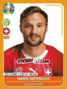 Sticker Haris Seferovic - UEFA Euro 2020 Preview. 528 stickers version n. SUI26 - Panini
