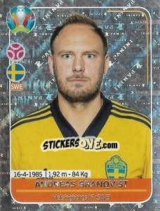 Sticker Andreas Granqvist - UEFA Euro 2020 Preview. 528 stickers version - Panini