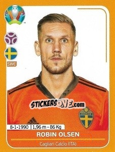 Sticker Robin Olsen - UEFA Euro 2020 Preview. 528 stickers version n. SWE5 - Panini