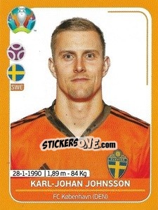 Sticker Karl-Johan Johnsson - UEFA Euro 2020 Preview. 528 stickers version - Panini