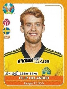 Sticker Filip Helander - UEFA Euro 2020 Preview. 528 stickers version - Panini