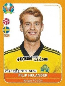 Sticker Filip Helander - UEFA Euro 2020 Preview. 528 stickers version n. SWE9 - Panini