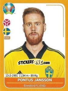 Sticker Pontus Jansson - UEFA Euro 2020 Preview. 528 stickers version n. SWE10 - Panini