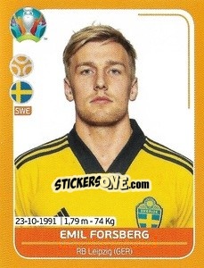 Sticker Emil Forsberg - UEFA Euro 2020 Preview. 528 stickers version - Panini