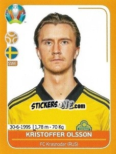 Sticker Kristoffer Olsson - UEFA Euro 2020 Preview. 528 stickers version n. SWE20 - Panini