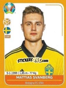 Sticker Mattias Svanberg - UEFA Euro 2020 Preview. 528 stickers version - Panini
