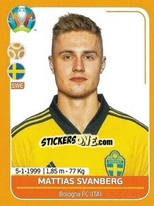 Sticker Mattias Svanberg - UEFA Euro 2020 Preview. 528 stickers version n. SWE21 - Panini
