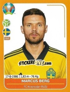 Sticker Marcus Berg - UEFA Euro 2020 Preview. 528 stickers version n. SWE23 - Panini