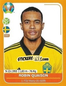 Sticker Robin Quaison - UEFA Euro 2020 Preview. 528 stickers version n. SWE24 - Panini