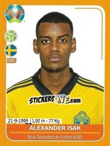 Sticker Alexander Isak - UEFA Euro 2020 Preview. 528 stickers version n. SWE25 - Panini