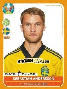 Cromo Sebastian Andersson - UEFA Euro 2020 Preview. 528 stickers version - Panini