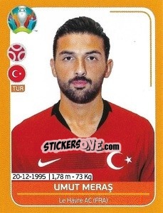 Sticker Umut Meraş - UEFA Euro 2020 Preview. 528 stickers version - Panini