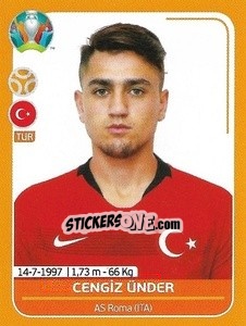 Sticker Cengiz Ünder - UEFA Euro 2020 Preview. 528 stickers version n. TUR17 - Panini