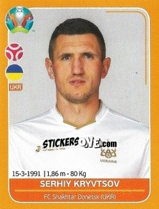 Cromo Serhiy Kryvtsov - UEFA Euro 2020 Preview. 528 stickers version - Panini