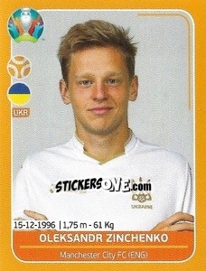 Sticker Oleksandr Zinchenko - UEFA Euro 2020 Preview. 528 stickers version n. UKR16 - Panini