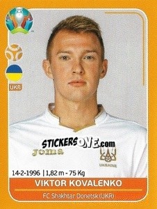 Sticker Viktor Kovalenko - UEFA Euro 2020 Preview. 528 stickers version - Panini