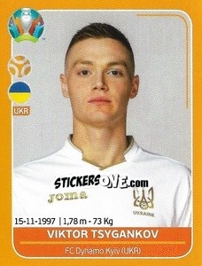 Sticker Viktor Tsygankov - UEFA Euro 2020 Preview. 528 stickers version - Panini