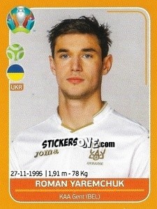 Sticker Roman Yaremchuk - UEFA Euro 2020 Preview. 528 stickers version - Panini