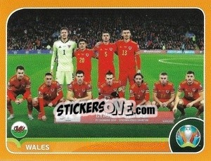 Sticker Line-up - UEFA Euro 2020 Preview. 528 stickers version n. WAL2 - Panini