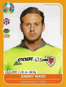 Sticker Danny Ward - UEFA Euro 2020 Preview. 528 stickers version n. WAL6 - Panini