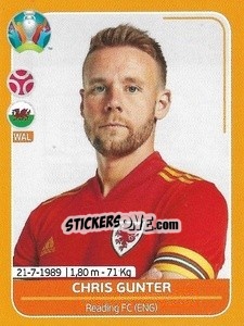 Figurina Chris Gunter - UEFA Euro 2020 Preview. 528 stickers version - Panini