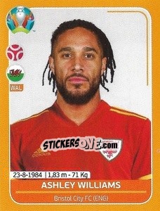 Sticker Ashley Williams - UEFA Euro 2020 Preview. 528 stickers version n. WAL9 - Panini