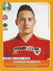 Sticker Connor Roberts - UEFA Euro 2020 Preview. 528 stickers version n. WAL11 - Panini