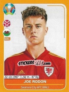 Sticker Joe Rodon - UEFA Euro 2020 Preview. 528 stickers version n. WAL14 - Panini