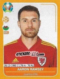 Sticker Aaron Ramsey - UEFA Euro 2020 Preview. 528 stickers version - Panini