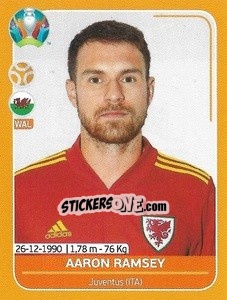 Sticker Aaron Ramsey - UEFA Euro 2020 Preview. 528 stickers version n. WAL16 - Panini
