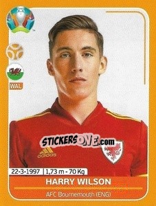 Sticker Harry Wilson - UEFA Euro 2020 Preview. 528 stickers version n. WAL18 - Panini