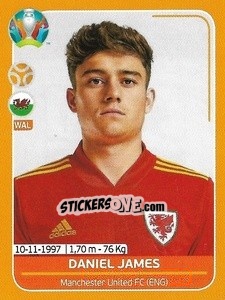 Sticker Daniel James - UEFA Euro 2020 Preview. 528 stickers version - Panini