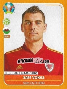 Sticker Sam Vokes - UEFA Euro 2020 Preview. 528 stickers version n. WAL23 - Panini