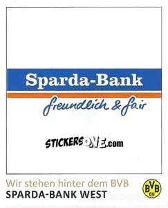 Cromo Sparda-Bank West - Bvb 09. Echte Liebe! - Juststickit