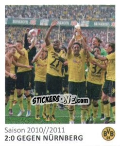 Sticker 2:0 gegen Nürnberg (Extrasticker) - Bvb 09. Echte Liebe! - Juststickit