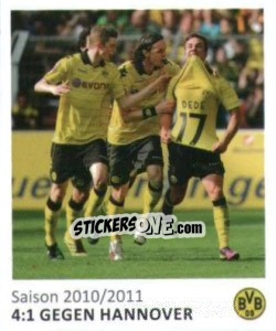 Sticker 4:1 gegen Hannover - Bvb 09. Echte Liebe! - Juststickit