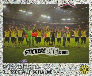 Sticker 3:1 sieg auf Schalke (Glitzer) - Bvb 09. Echte Liebe! - Juststickit