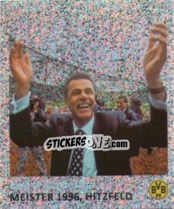 Sticker Meister 1996, Hitzfeld (Glitzer) - Bvb 09. Echte Liebe! n. 80 - Juststickit