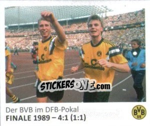 Sticker Finale 1989 - 4:1 (1:1) - Bvb 09. Echte Liebe! - Juststickit