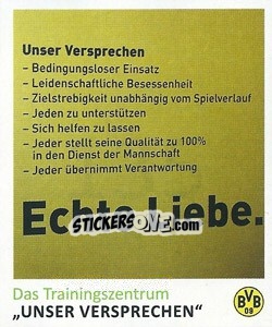 Sticker Unser Versprechen - Bvb 09. Echte Liebe! - Juststickit