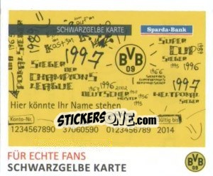 Sticker Schwarzgelbe Karte