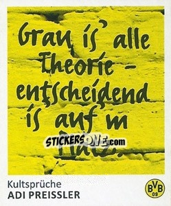 Cromo Adi Preissler - Bvb 09. Echte Liebe! - Juststickit