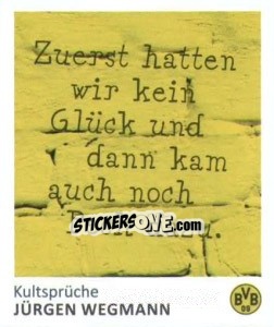 Sticker Jürgen Wegmann - Bvb 09. Echte Liebe! - Juststickit