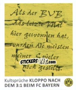 Sticker Kloppo Nach Dem 3:1 Beim FC Bayern - Bvb 09. Echte Liebe! - Juststickit