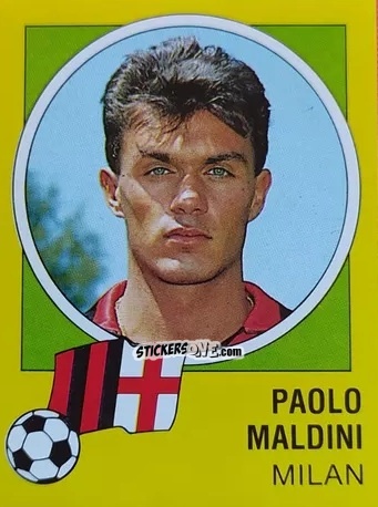 Sticker Paolo Maldini - Calcio 1990-1991 n. 194 - Junior Stickers