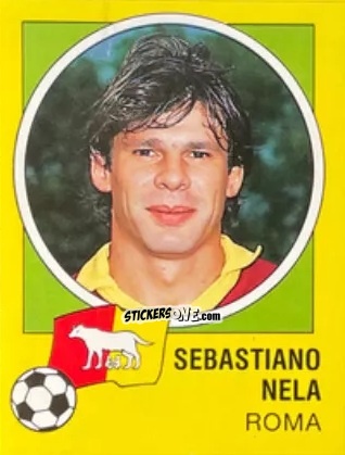 Sticker Sebastiano Nela - Calcio 1990-1991 n. 263 - Junior Stickers